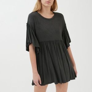 UO Baza Ruffle Mini Frock Dress